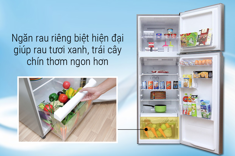 Ngăn rau quả riêng tiện lợi