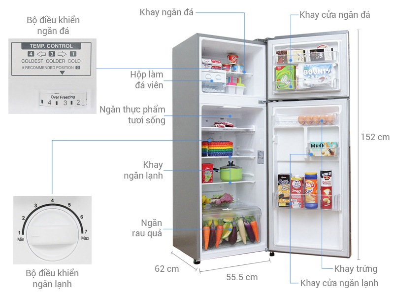 Tủ lạnh LG Inverter 208 lít GN-L225BS