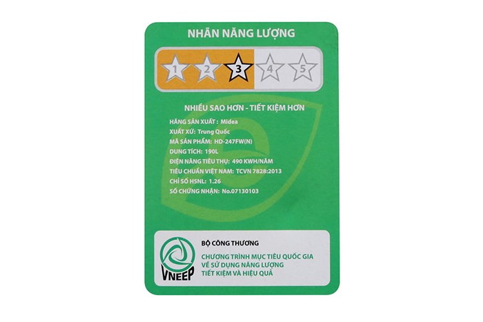 Tủ lạnh Midea 190 lít HD-247FW(N) Màu Xám