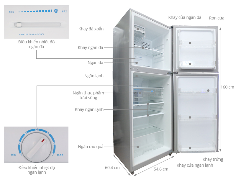 Tủ lạnh Midea 228 lít HD-296FW(N)