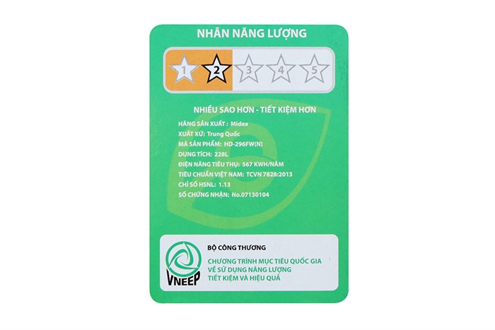 Tủ lạnh Midea 228 lít HD-296FW(N) Màu Xám