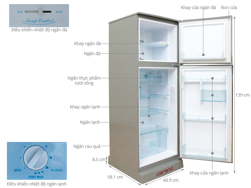 Tủ lạnh VTB 156 lít CE-188NS