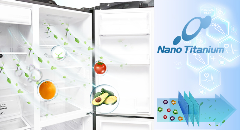 Công nghệ Nano Titanium khử mùi hiệu quả - Tủ lạnh Hitachi 584 lít R-M700AGPGV4X DIA