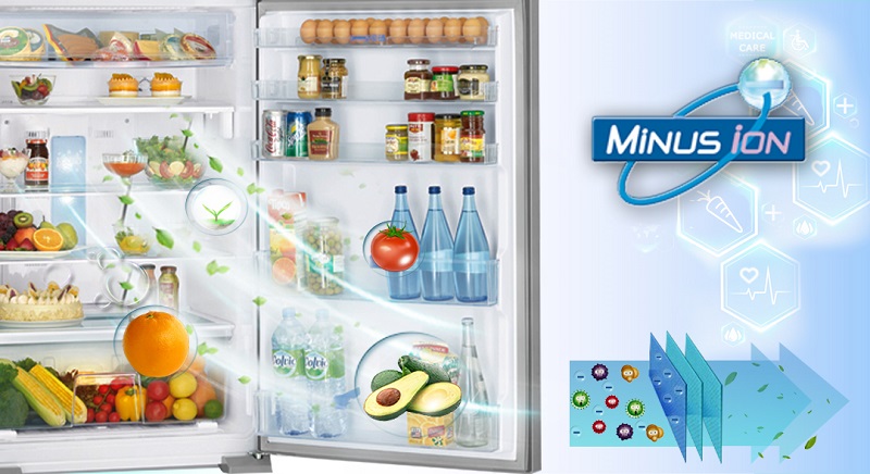 Sử dụng bộ lọc Carbon kết hợp với luồng khí chứa ion âm, tủ lạnh Mitsubishi Electric MR-F62EH-BRW có chức năng kháng khuẩn và khử mùi triệt để Sử dụng bộ lọc Carbon kết hợp với luồng khí chứa ion âm, tủ lạnh Mitsubishi Electric MR-F62EH-BRW có chức năng kháng khuẩn và khử mùi triệt để