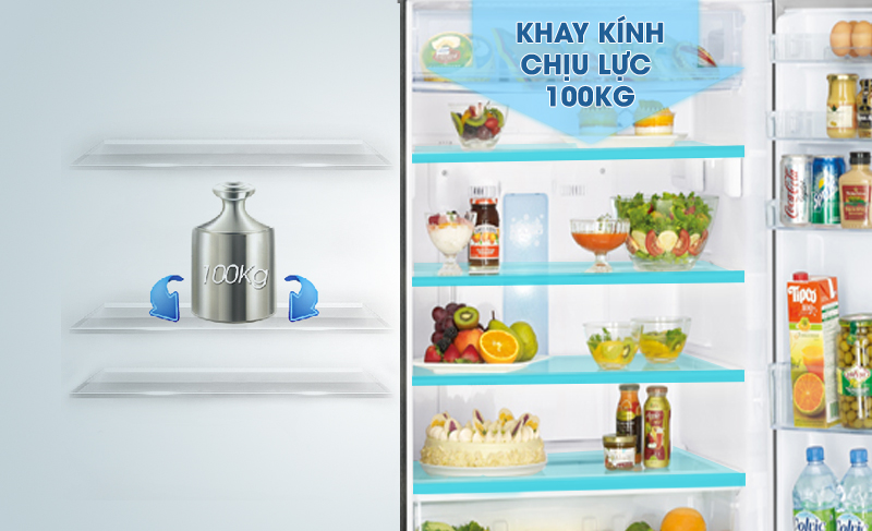 Tủ lạnh Mitsubishi Electric MR-F62EH-BRW có khay kính với khả năng chịu lực cao Tủ lạnh Mitsubishi Electric MR-F62EH-BRW có khay kính với khả năng chịu lực cao