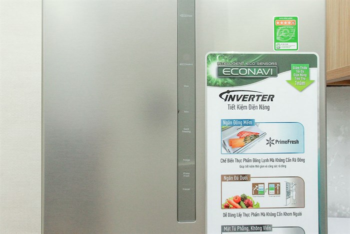 Tủ lạnh Panasonic Inverter 322 lít NR-BV368XSVN Màu Xám