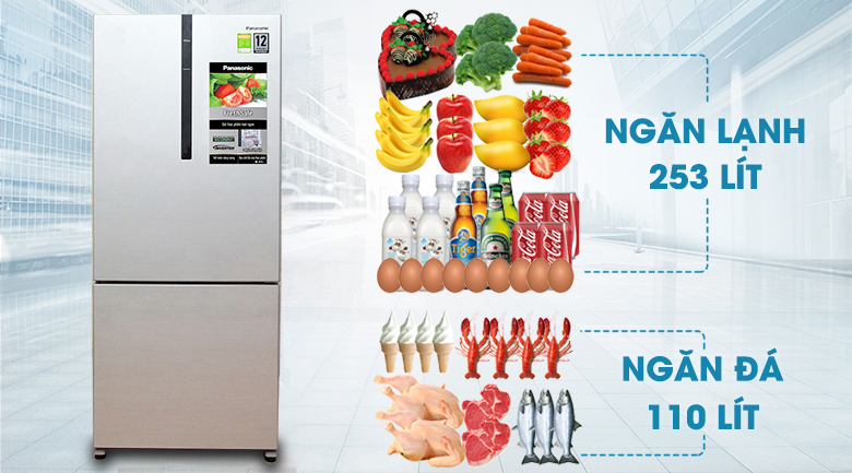 Tủ lạnh Panasonic Inverter 363 lít NR-BX418VSVN