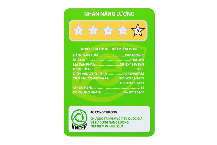 Tủ lạnh Panasonic Inverter 363 lít NR-BX418VSVN Màu Xám