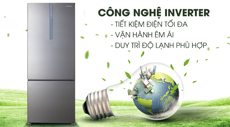 Tiết kiệm năng lượng tối đa - Tủ lạnh Panasonic Inverter 405 lít NR-BX468XSVN Tiết kiệm năng lượng tối đa - Tủ lạnh Panasonic Inverter 405 lít NR-BX468XSVN