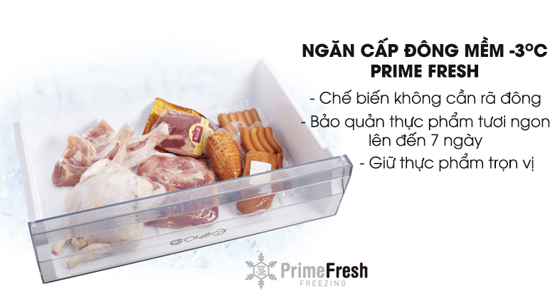 Ngăn đông mềm Prime Fresh tiết kiệm thời gian vào bếp - Tủ lạnh Panasonic Inverter 405 lít NR-BX468XSVN Ngăn đông mềm Prime Fresh tiết kiệm thời gian vào bếp - Tủ lạnh Panasonic Inverter 405 lít NR-BX468XSVN
