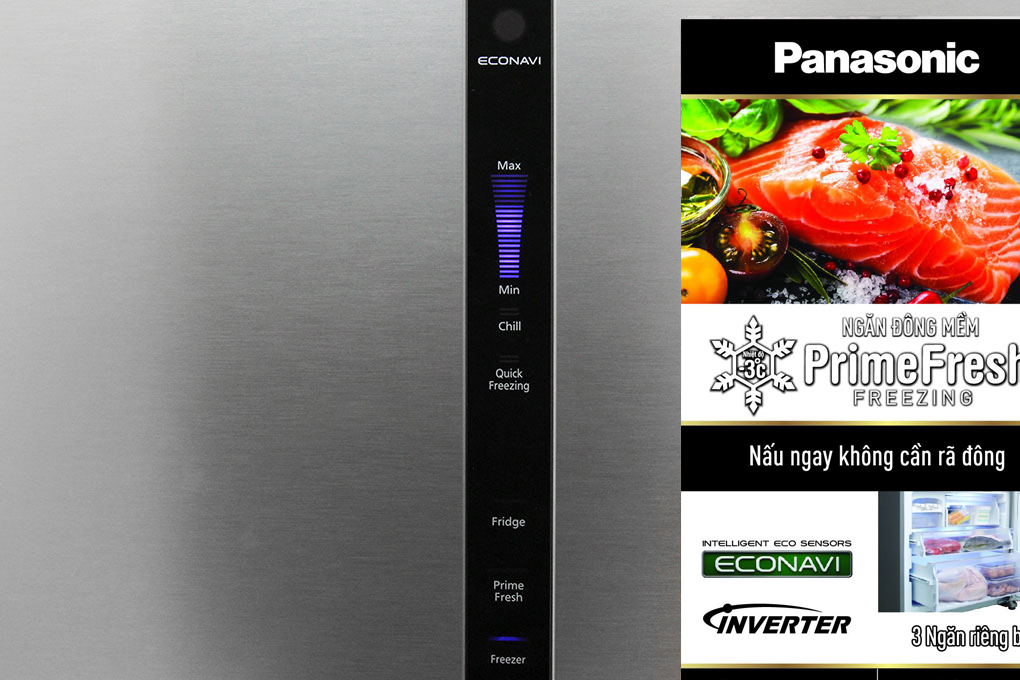 Tủ lạnh Panasonic Inverter 405 lít NR-BX468XSVN Màu Xám