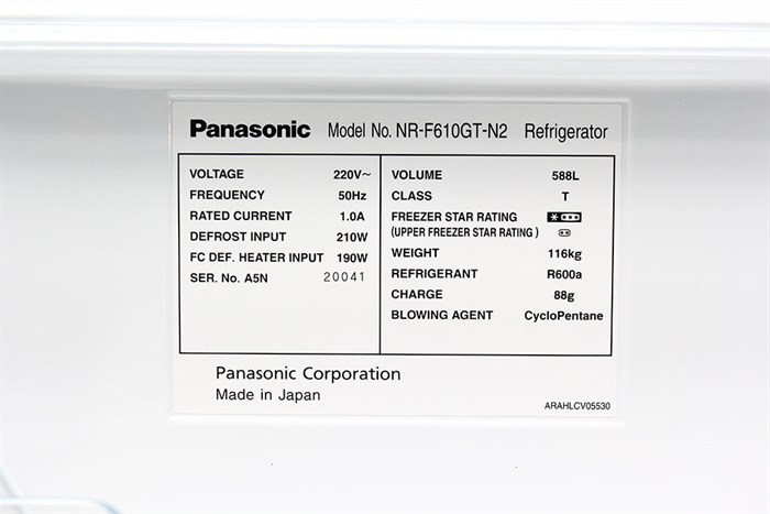 Tủ lạnh Panasonic Inverter 588 lít NR-F610GT-N2 Màu Vàng đồng