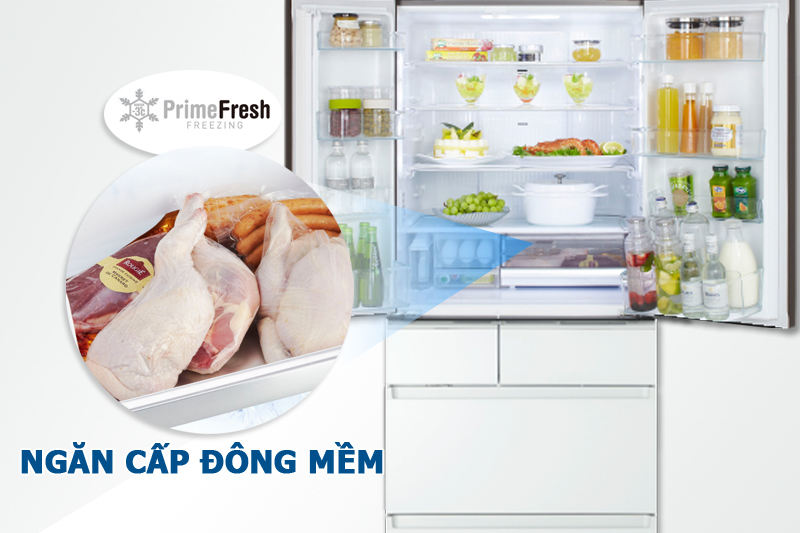 Giữ nguyên hương vị cho thực phẩm tươi sống với ngăn đông mềm - Tủ lạnh Panasonic 588 lít NR-F610GT-W2