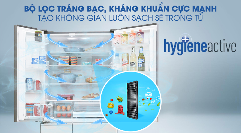Kháng khuẩn tinh thể bạc Ag Clean - Tủ lạnh Panasonic Inverter 588 lít NR-F610GT-X2  Kháng khuẩn tinh thể bạc Ag Clean - Tủ lạnh Panasonic Inverter 588 lít NR-F610GT-X2
