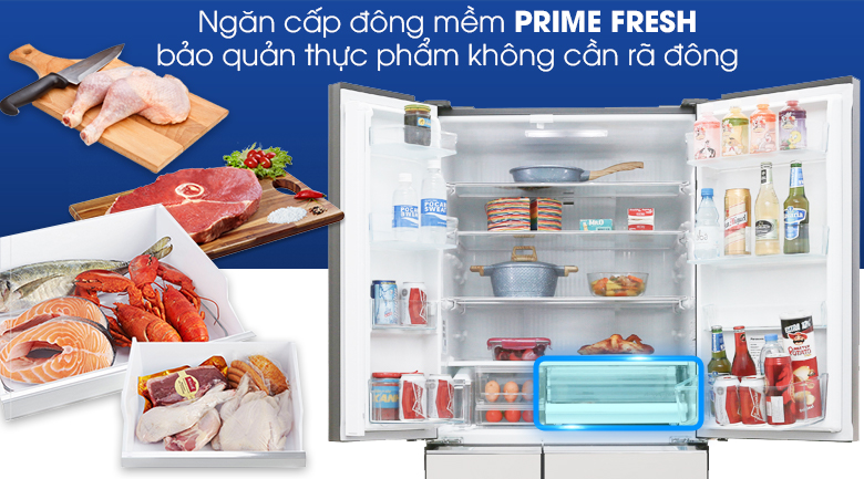 Ngăn đông mềm Prime Fresh - Tủ lạnh Panasonic Inverter 588 lít NR-F610GT-X2  Ngăn đông mềm Prime Fresh - Tủ lạnh Panasonic Inverter 588 lít NR-F610GT-X2