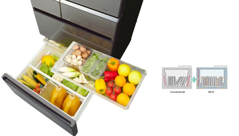 Ngăn đông và ngăn rau củ mở hết 100% tiện lợi - Tiện lợi với hệ thống khay kệ linh hoạt - Tủ lạnh Panasonic 588 lít NR-F610GT-X2