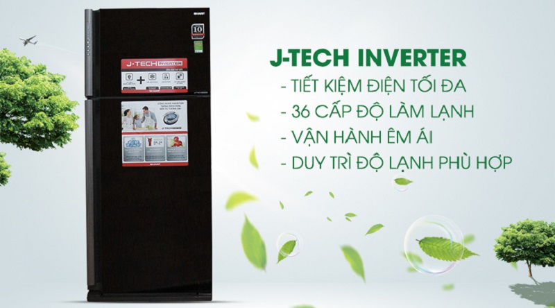 Tiết kiệm năng lượng tối ưu với công nghệ J-Tech Inverter - Tủ lạnh Sharp Inverter 585 lít SJ-XP590PG-BK