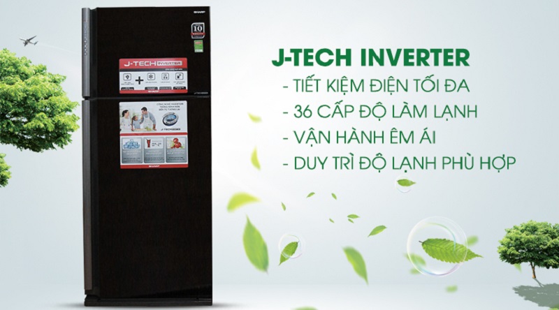 Công nghệ J-Tech Inverter tiết kiệm điện tối ưu - Tủ lạnh Sharp Inverter 627 lít SJ-XP630PG-BK