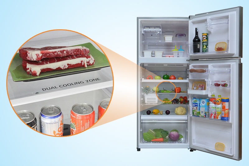 Ngăn làm lạnh kép Dual Cooling Zone