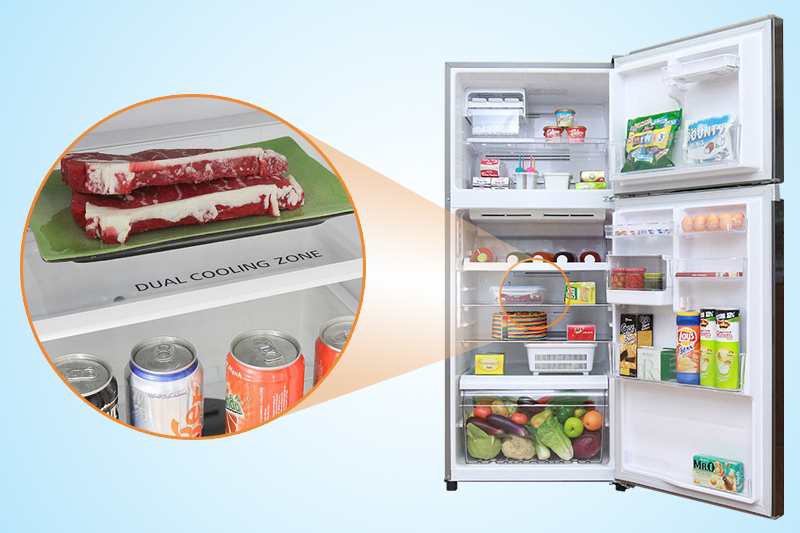 Ngăn làm lạnh kép Dual Cooling Zone