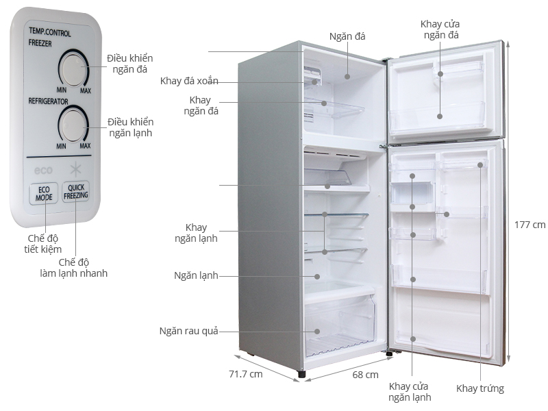 Tủ lạnh Toshiba 409 lít GR-T46VUBZ LS1