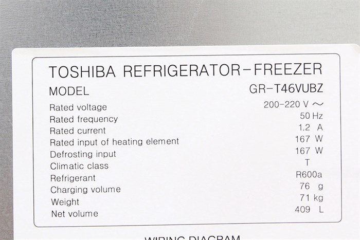 Tủ lạnh Toshiba 409 lít GR-T46VUBZ N1 Màu Nâu nhạt