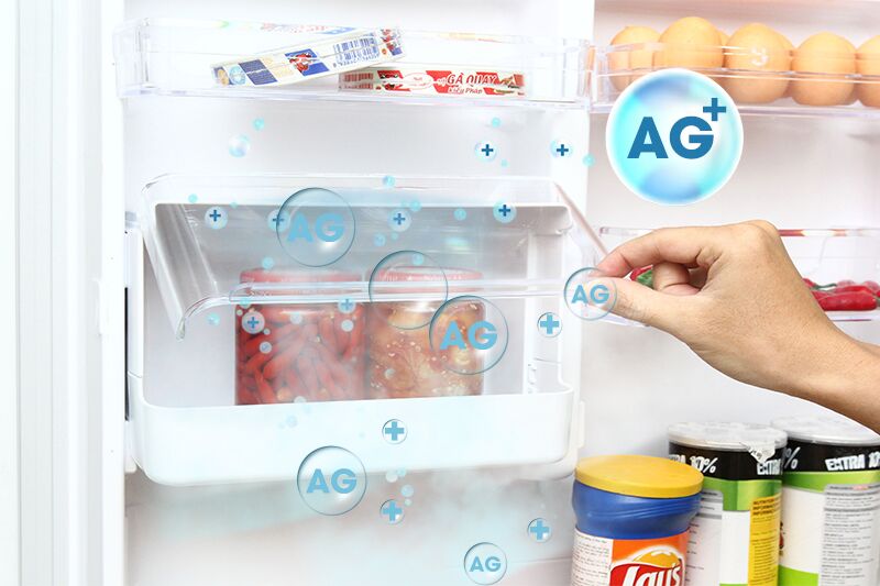Tủ lạnh Toshiba GR-TG41VPDZ (ZW1) có hộp tiện ích nhỏ với chất liệu kháng khuẩn Ag+