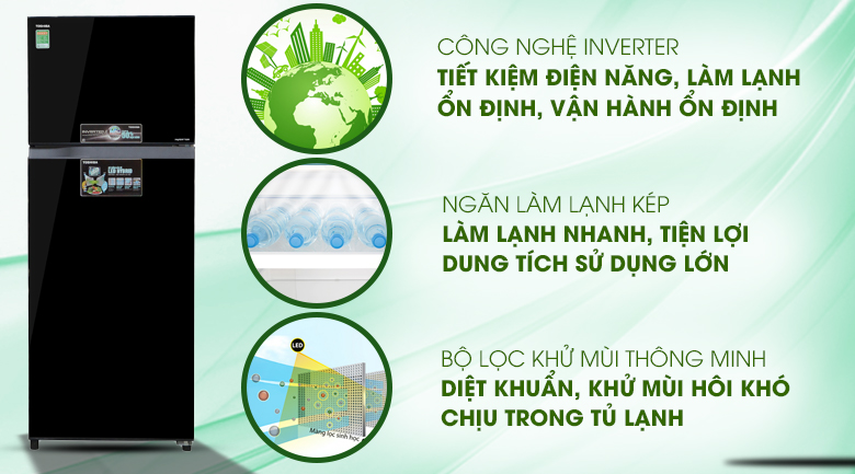 Tủ lạnh Toshiba Inverter 409 lít GR-TG46VPDZ