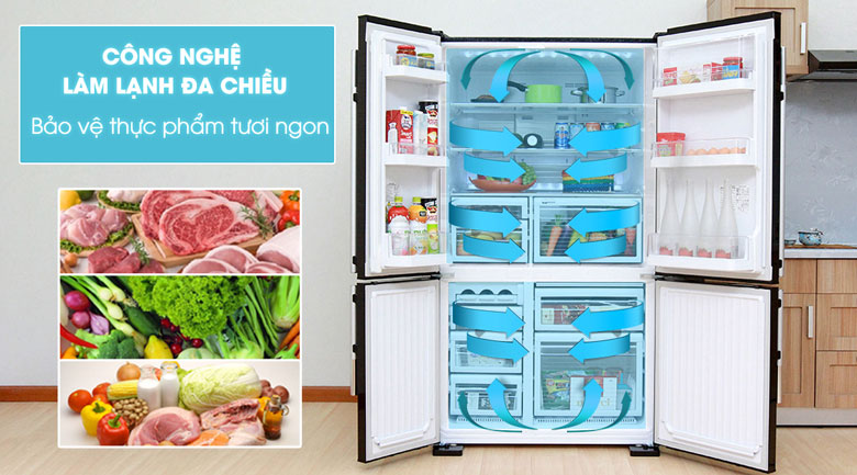 Tủ lạnh Mitsubishi Electric Inverter 580 lít MR-L72EH-BRW