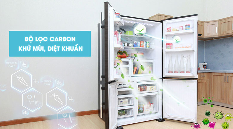 Tủ lạnh Mitsubishi Electric Inverter 580 lít MR-L72EH-BRW