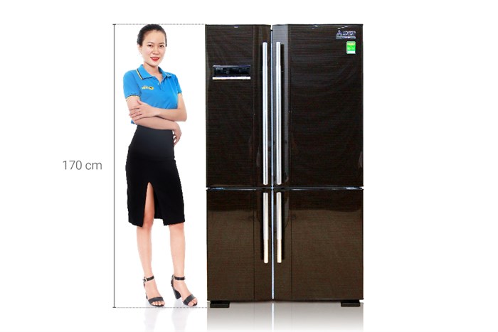 Tủ lạnh Mitsubishi Electric Inverter 580 lít MR-L72EH-BRW Màu Đen - nâu