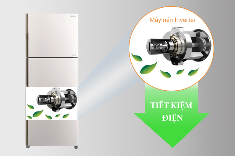 Hitachi R-VG440PGV3 GPW trang bị công nghệ Inverter