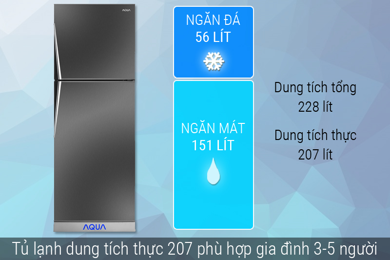 Dung tích tủ lạnh