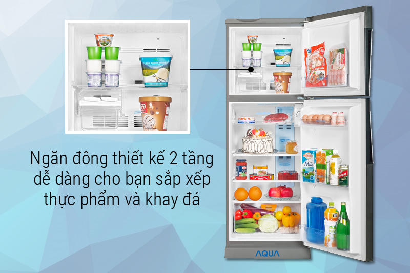 Ngăn đông thiết kế 2 tấng