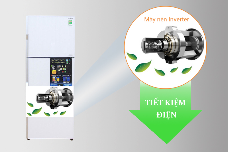 Hitachi R-VG470PGV3 GPW trang bị công nghệ Inverter