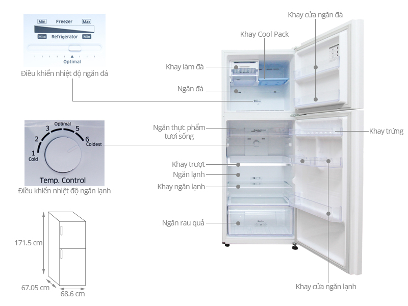 Thông số kỹ thuật Tủ lạnh Samsung 368 lít RT35FAUBD1J/S