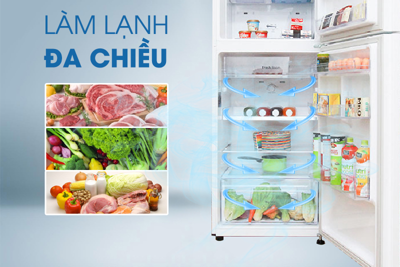 Hệ Thống Làm Lạnh 360° của tủ lạnh Aqua inverter AQR-T369FA(WGB)