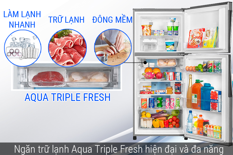 Ngăn Aqua Triple Fresh đa năng, hiện đại