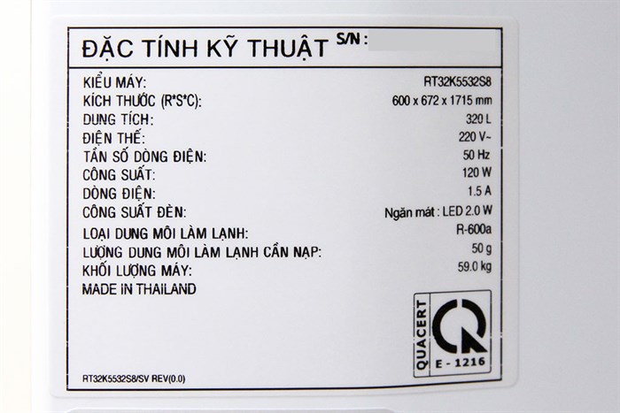 Tủ lạnh Samsung Inverter 320 lít RT32K5532S8/SV Màu Xám