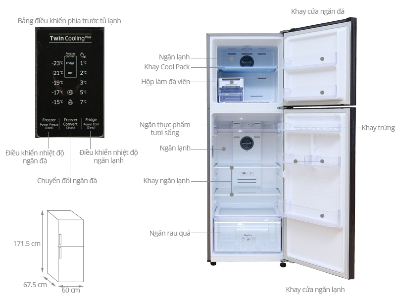 Thông số kỹ thuật Tủ lạnh Samsung 320 lít RT32K5532UT/SV