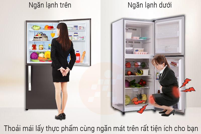 Ngăn mát nằm trên