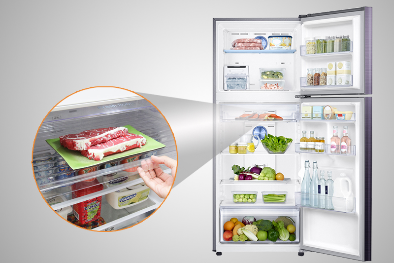 Samsung RT38K5032GL/SV sử dụng khay kính chịu lực