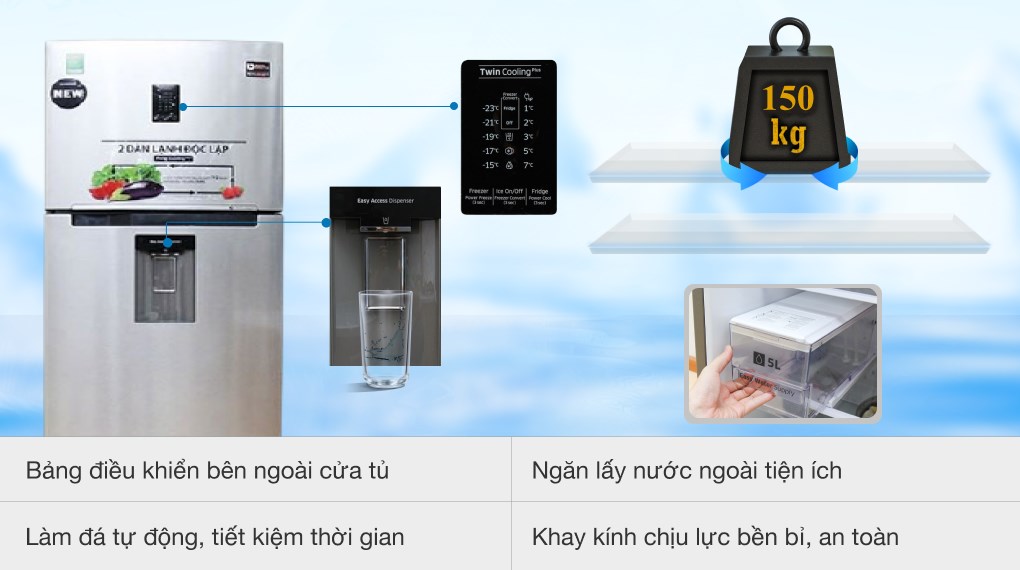 Tủ lạnh Samsung Inverter 380 lít RT38K5982SL/SV
