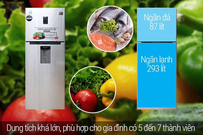Tủ lạnh Samsung 380 lít RT38K5982SL/SV có dung tích 380 lít