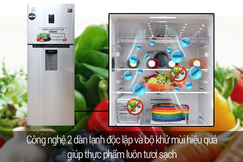 Tủ lạnh Samsung 380 lít RT38K5982SL/SV khử mùi hiệu quả