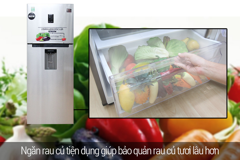 Tủ lạnh Samsung 380 lít RT38K5982SL/SV co ngăn rau củ riêng