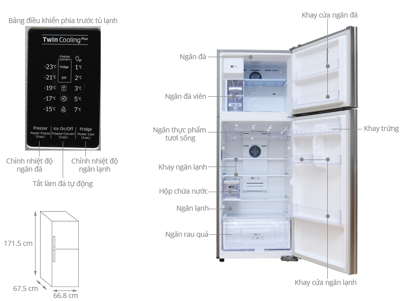 Tủ lạnh Samsung 380 lít RT38K5982SL/SV