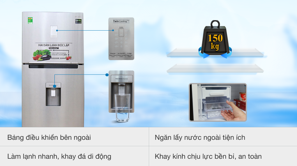 Tủ lạnh Samsung Inverter 451 lít RT46K6836SL/SV