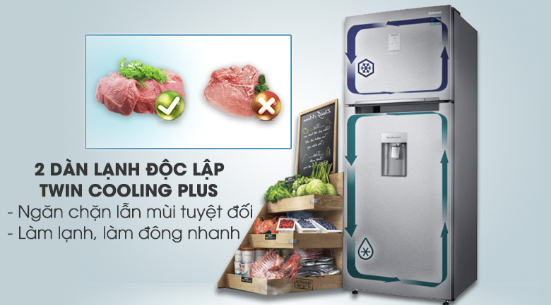 2 dàn lạnh độc lập - Tủ lạnh Samsung Inverter 451 lít RT46K6836SL/SV 2 dàn lạnh độc lập - Tủ lạnh Samsung Inverter 451 lít RT46K6836SL/SV