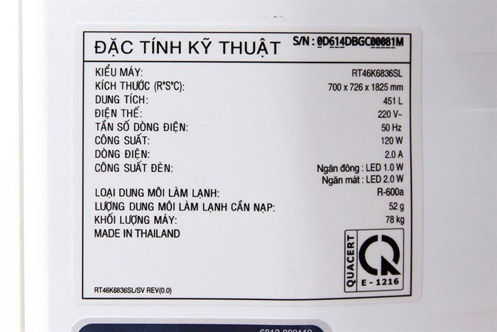 Tủ lạnh Samsung Inverter 451 lít RT46K6836SL/SV Màu Xám